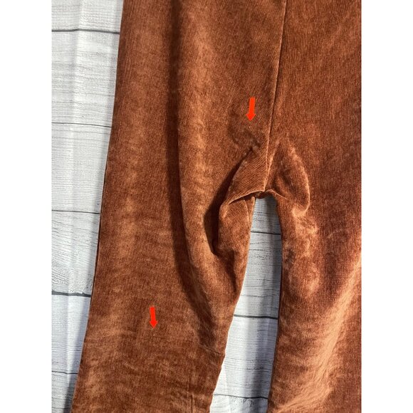 Love On A Hangar Velour Flared Brown Pants Womens Large Pull On Elastic Waist L - Picture 3 of 9